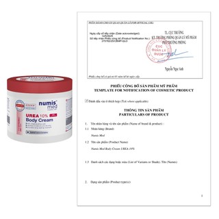 [cty] NUMIS MED Body Cream Urea 10% 400ml  – Kem Dưỡng Thể Urea 10% Cho Da Khô Cơ Địa, Viê.m Da Cơ Địa