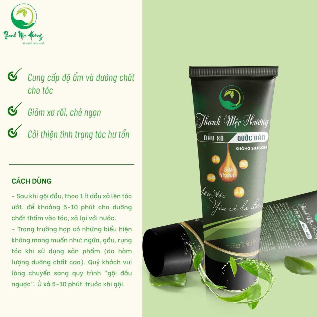 Dầu Xả Quốc Dân Thanh Mộc Hương, Phục Hồi Tóc Hư Tổn, Gãy Rụng, Chẻ Ngọn, Không Silocon