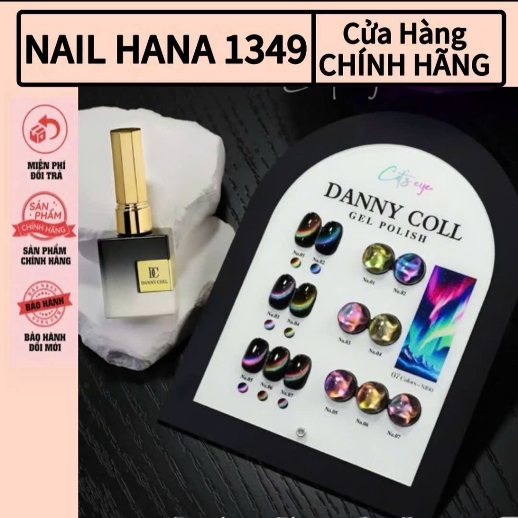 Mắt mèo cầu vồng hành tinh Danny coll 7 màu + tặng kèm bảng màu, nam ...