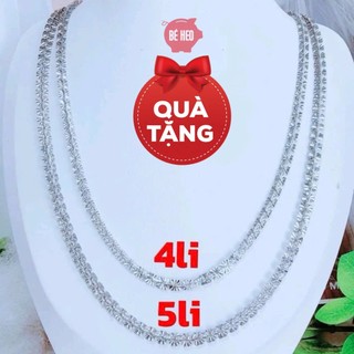 Dây chuyền inox xoắn vuông chạm chiếu 5mm sáng đẹp không đen Trang sức Bé Heo