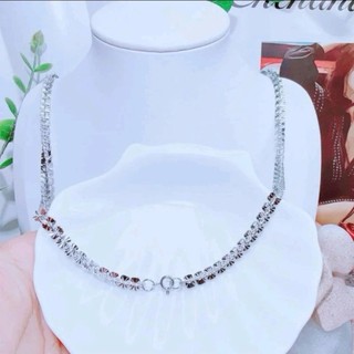 Dây chuyền inox xoắn vuông chạm chiếu 5mm sáng đẹp không đen Trang sức Bé Heo