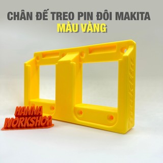 Chân Để Treo Pin Đôi Makita – Giá Đỡ Pin Makita 18V – Treo 2 Pin – Nhựa PLA Cứng – Gọn Gàng Xưởng