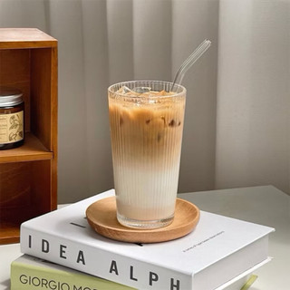 Ly Thuỷ Tinh, Cốc Thuỷ Tinh Vân Sọc Dung Tích 250ml, 390ml Thiết Kế Sang Trọng Phù Hợp Decor Nhà, Quán Cà Phê, Nhà Hàng,