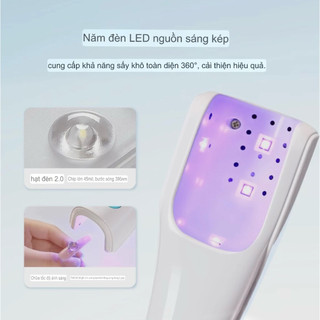 Đèn hơ TAYE cầm tay mini cao cấp - chuyên hơ móng dài làm dual phom giúp nhanh khô, công suất siêu mạnh