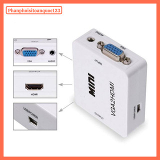 Thiết Bị Chuyển Đổi Mini VGA Sang HDMI – Hỗ Trợ Full HD 1080P@60Hz – Kết Nối Đầu VGA Ra HDMI