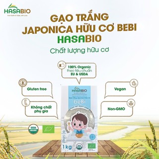 Gạo trắng Japonica hữu cơ Bebi Hasabio