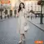 Đầm thiết kế BEMINE cổ sen đính nơ dáng chữ A phù hợp đi chơi, đi tiệc-B186