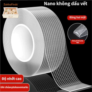 Băng Keo Lưới 2 Mặt Trong Suốt Siêu Dính, Băng Dính Nano Bám Dính Mọi Bề Mặt Có Thể Tái Sử Dụng