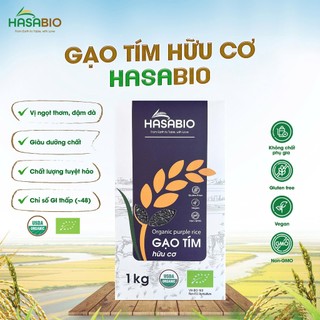 Gạo tím hữu cơ Hasabio 1kg