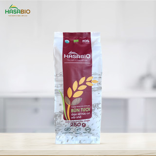 Phở, bún tươi gạo lứt hữu cơ HasaBio túi 250g