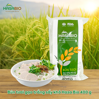 Bún tươi gạo trắng/gạo lứt hữu cơ Hasabio sấy khô