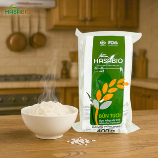 Bún tươi gạo trắng sấy khô HasaBio 400g