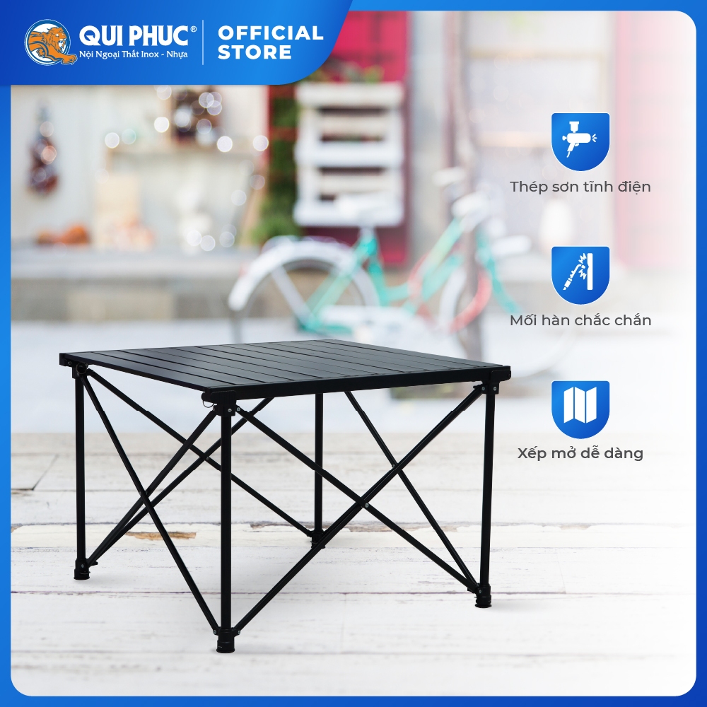 Bàn camping gấp gọn Tabigo QUI PHÚC, bàn gấp gọn đa năng, du lịch, dã ngoại, cắm trại ngoài trời
