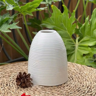 Bình Hoa Gốm Mini  Dáng Chuông Vân Ganh Gốm Sứ Bát Tràng