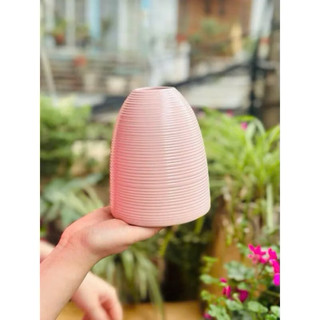 Bình Hoa Gốm Mini  Dáng Chuông Vân Ganh Gốm Sứ Bát Tràng