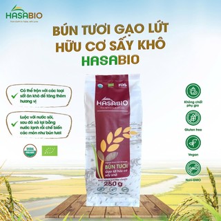 Phở, bún tươi gạo lứt hữu cơ HasaBio túi 250g