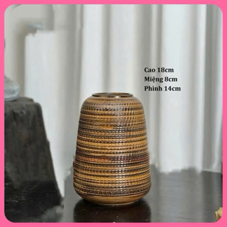 Bình hoa dáng đu đủ 3 size gốm sứ Bát Tràng cắm các loại hoa, decor trang trí nhà cửa