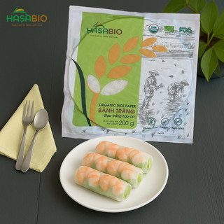 Bánh tráng gạo trắng/gạo lứt hữu cơ HasaBio