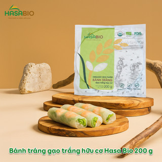 Bánh tráng trắng, bánh tráng lứt hữu cơ HasaBio 200gr