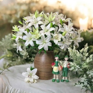Bình gốm cắm hoa dáng chum miệng rộng cao 31cm gốm sứ Bát Tràng