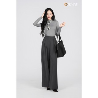 Quần Ống Rộng 𝐂𝐂𝐇𝐀𝐓 Dáng Suông Hery Chỉ Nổi Chất Liệu Tuytsi Cao Cấp 15QDS2084ST