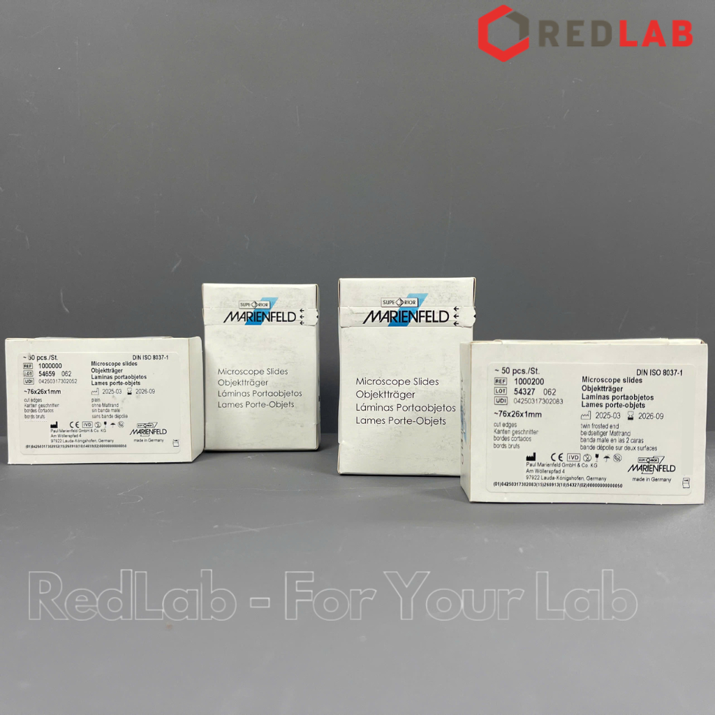 Lam kính trơn / nhám 76x26mm MARIENFELD microscope slide 1000000 / ...