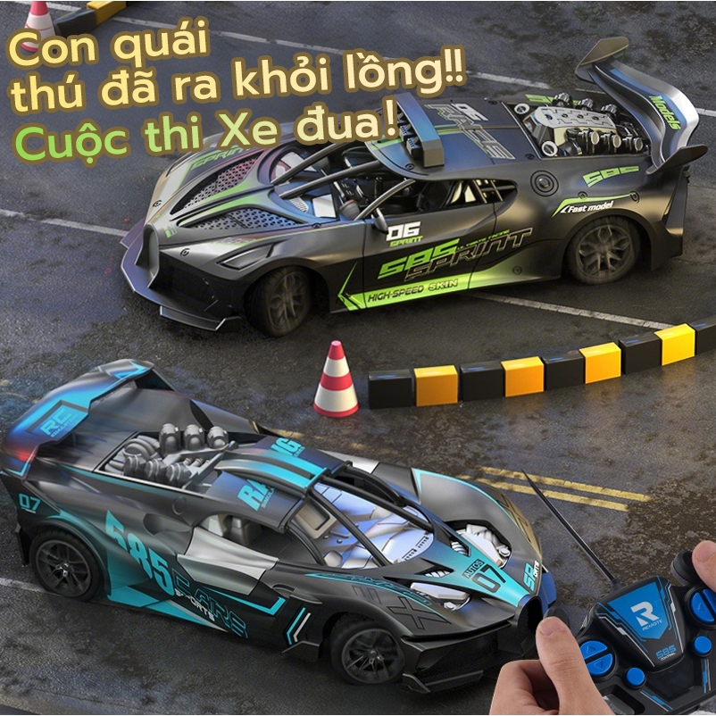 Xe điều khiển từ xa Bugatti Thiết Kế Siêu Xe Thể Thao Có Pin Lithium Sạc đồ chơi trẻ em và