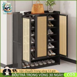 【Dày dặn và nâng cấp】6/7/8 Tủ Giày Gỗ Kệ Giày thoáng khí Tủ Đựng Giày Tre Chống Bụi Nhiều Lớp Đẹp Trong Nhà Dung — ảnh 1