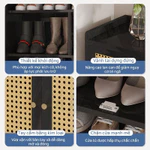 【Dày dặn và nâng cấp】6/7/8 Tủ Giày Gỗ Kệ Giày thoáng khí Tủ Đựng Giày Tre Chống Bụi Nhiều Lớp Đẹp Trong Nhà Dung — ảnh 8