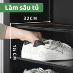 【Dày dặn và nâng cấp】6/7/8 Tủ Giày Gỗ Kệ Giày thoáng khí Tủ Đựng Giày Tre Chống Bụi Nhiều Lớp Đẹp Trong Nhà Dung — ảnh 6