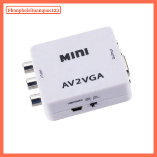 Thiết Bị Chuyển Đổi Mini AV Sang VGA – Hỗ Trợ Full HD 1080P@60Hz – Kết Nối Đầu AV Ra VGA