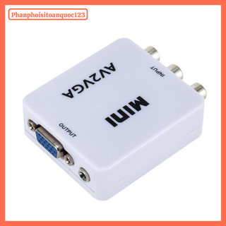 Thiết Bị Chuyển Đổi Mini AV Sang VGA – Hỗ Trợ Full HD 1080P@60Hz – Kết Nối Đầu AV Ra VGA