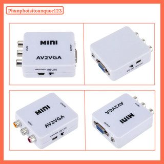 Thiết Bị Chuyển Đổi Mini AV Sang VGA – Hỗ Trợ Full HD 1080P@60Hz – Kết Nối Đầu AV Ra VGA