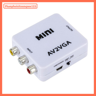 Thiết Bị Chuyển Đổi Mini AV Sang VGA – Hỗ Trợ Full HD 1080P@60Hz – Kết Nối Đầu AV Ra VGA