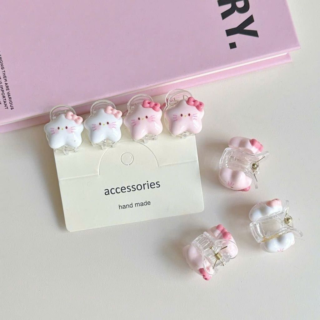 Set 2 Kẹp Tóc Ngoạm Càng Cua Mini Phong Cách Hàn Quốc Cực Xinh Phụ Kiện Tóc Cho Nữ Và Bé Gái
