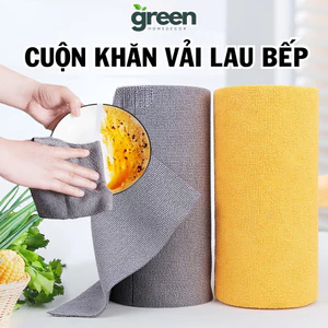 Cuộn Khăn Vải Lau Bếp Đa Năng Siêu Thấm Nước, Chống Dầu Mỡ, Khăn Vải Lau Bếp Tái Sử Dụng Nhiều Lần