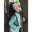 -Áo len xanh mint + kèm khăn nâu chấm bi – size S–2XL