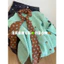 -Áo len xanh mint + kèm khăn nâu chấm bi – size S–2XL
