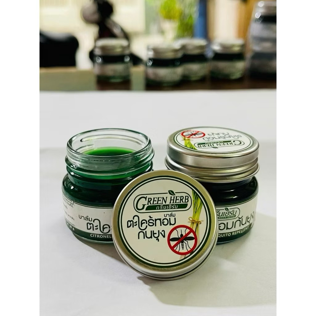 Cao Thoa Muỗi Đốt Green Herb Balm chuyên thoa Chống muỗi đốt, Chống côn trùng cắn thái lan cho bé
