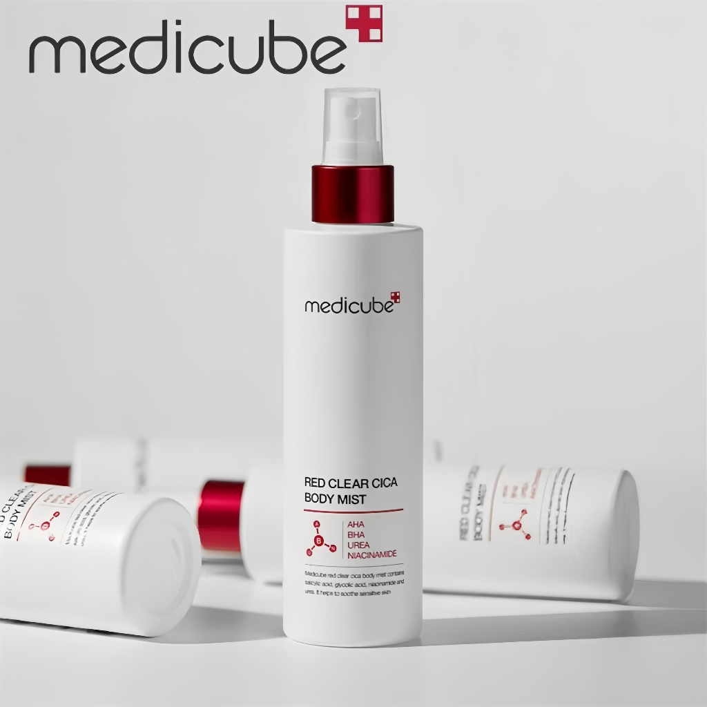 Xịt dưỡng thể cho da mụn medicube Red Clear Cica Body Mist 200ml -giảm vi khuẩn mụn trứng cá và làm dịu mụn trứng cá