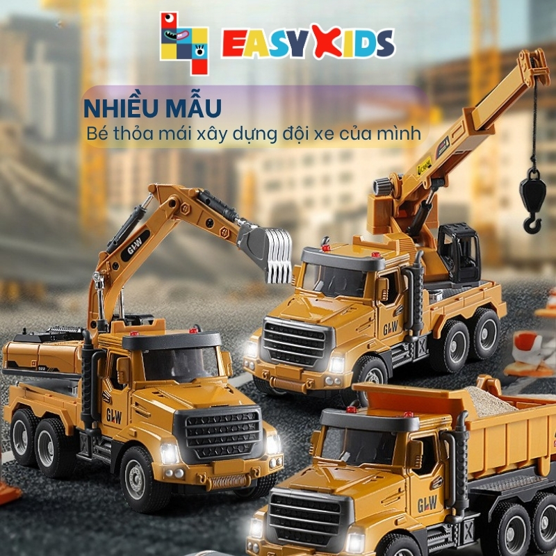 Xe đồ chơi xe tải lớn tỷ lệ 1:46 xe đồ chơi, xe kỹ thuật hợp kim, cần cẩu