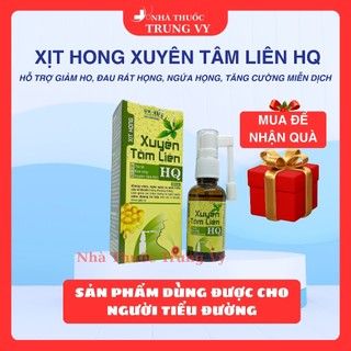 Xịt Họng Keo Ong Xuyên Tâm Liên HQ Hỗ Trợ Giảm Ho Và Đau Ngứa Rát Họng (Chai 30ml)
