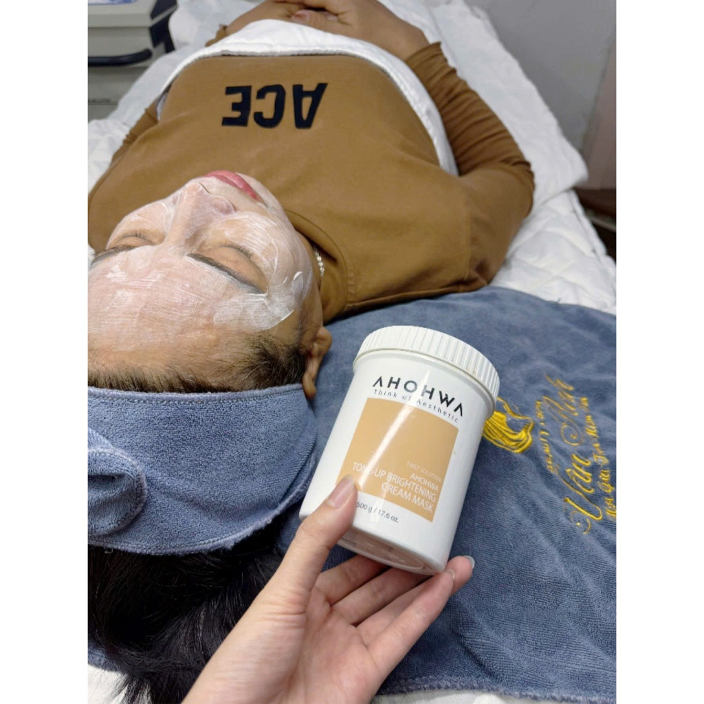 [ĐẠI LÝ CHÍNH HÃNG] Mặt Nạ Ủ Trắng, Kích Trắng Da Mặt AHOHWA Dạng Kem Hủ 500gr