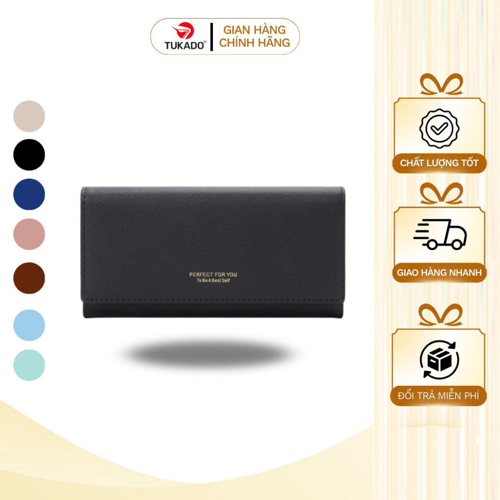 Ví Dài Nữ Cầm Tay Dự Tiệc PERFECT FOR YOU Đựng Tiền Nhiều Ngăn Da Xước Cao Cấp Cực Đẹp PFY31