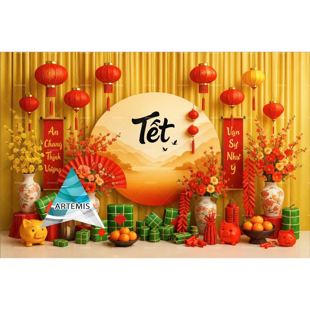 Phông nền chụp Ảnh tết siêu nổi bật