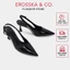 - Giày cao gót nữ mũi nhọn trơn kiểu dáng đơn giản màu đen 8cm - EH055