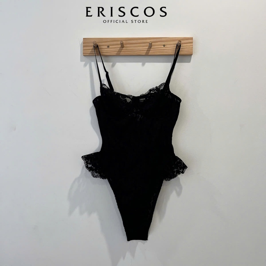 Zoe - Bodysuit 2 lớp thanh lịch dáng quả chéo ôm quả tạo khe tốt mix chân bèo quyến rũ Eriscos