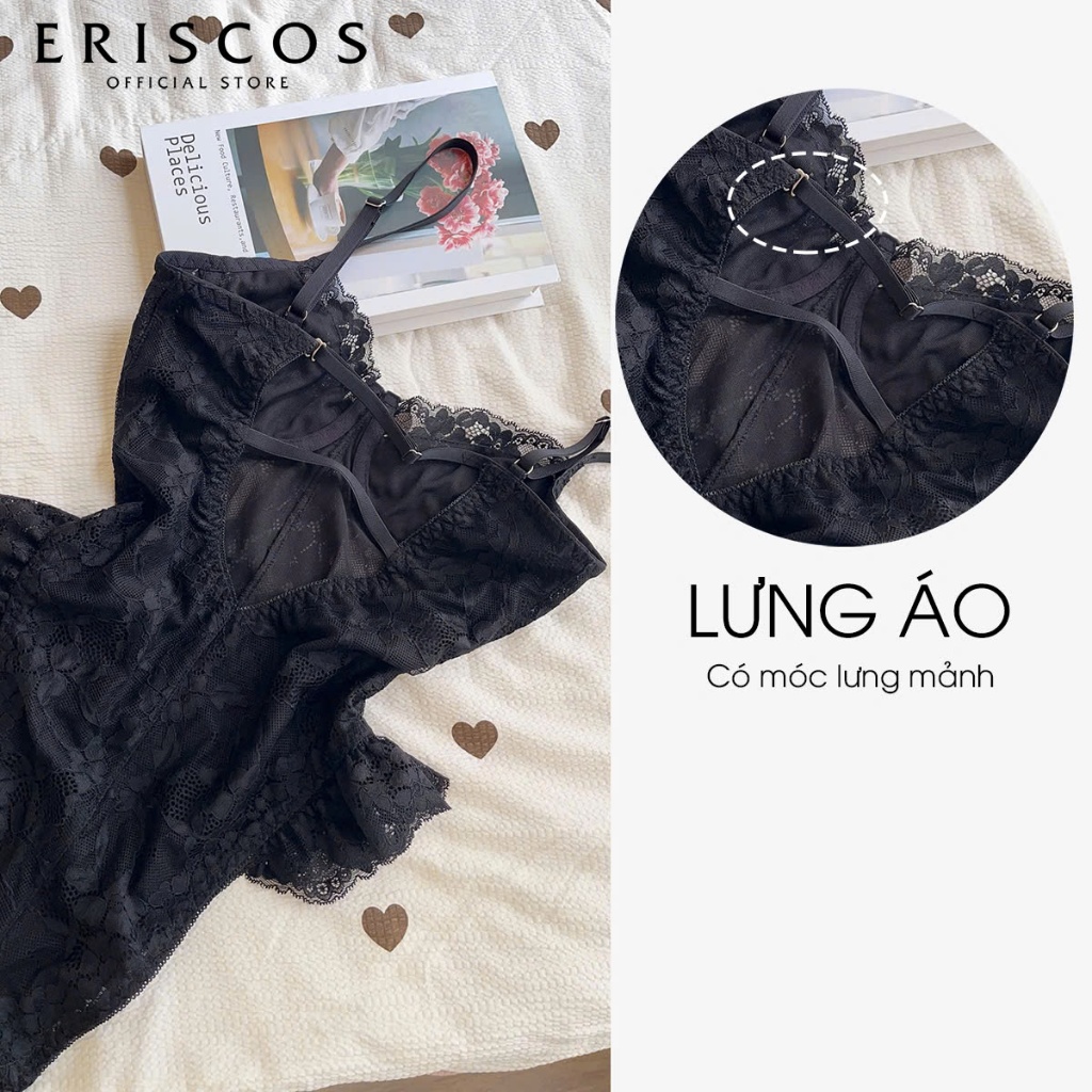 Zoe - Bodysuit 2 lớp thanh lịch dáng quả chéo ôm quả tạo khe tốt mix chân bèo quyến rũ Eriscos