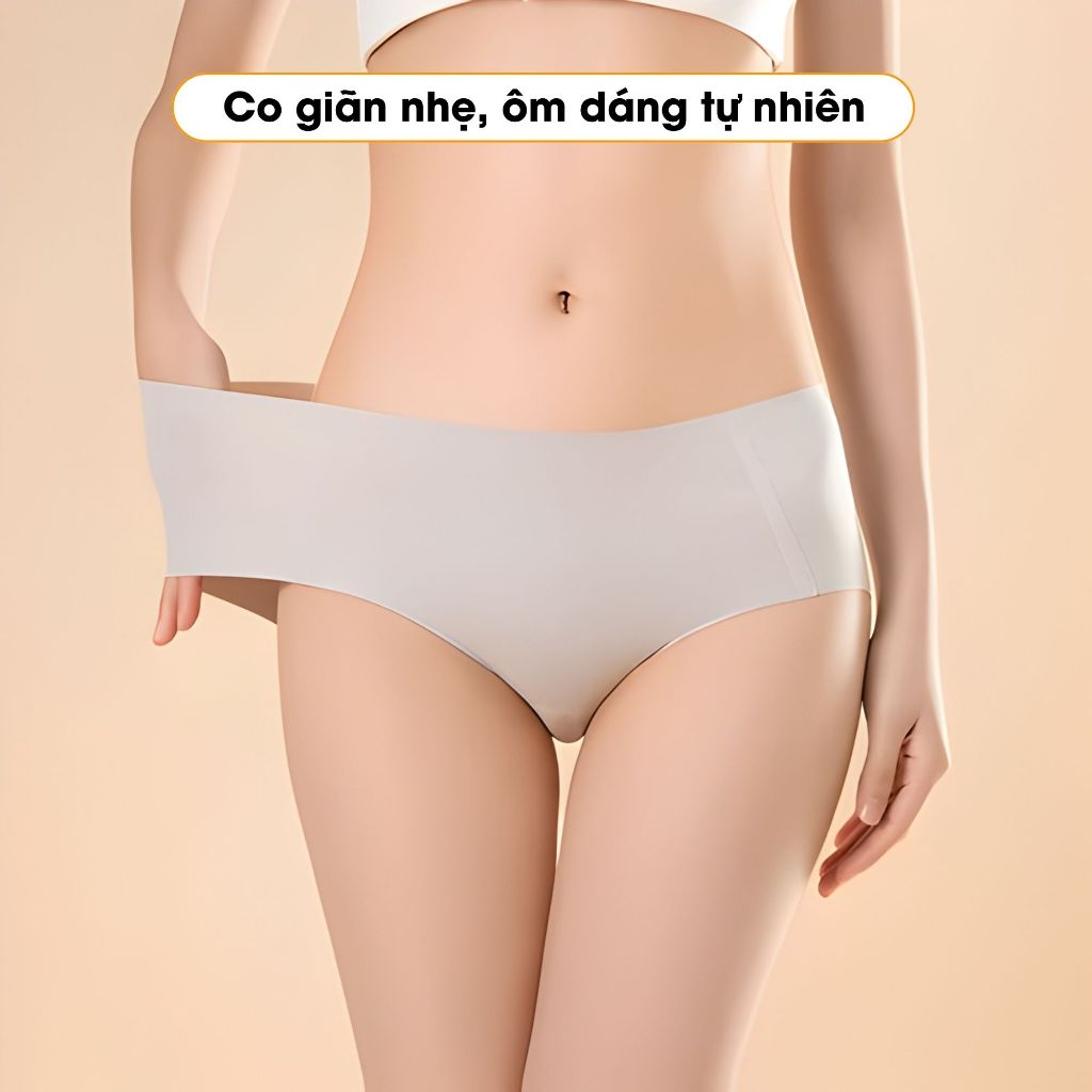 Quần lót nữ – Quần lót su thun lạnh cao cấp đáy dán không lộ viền VALICA L840