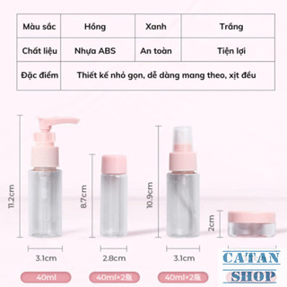 Set 7 Dụng Cụ Chiết Mỹ Phẩm Nhỏ Gọn Tiện Lợi Mang Theo Du Lịch, Dùng Văn Phòng, Bộ 7 Chiết Mỹ Phẩm